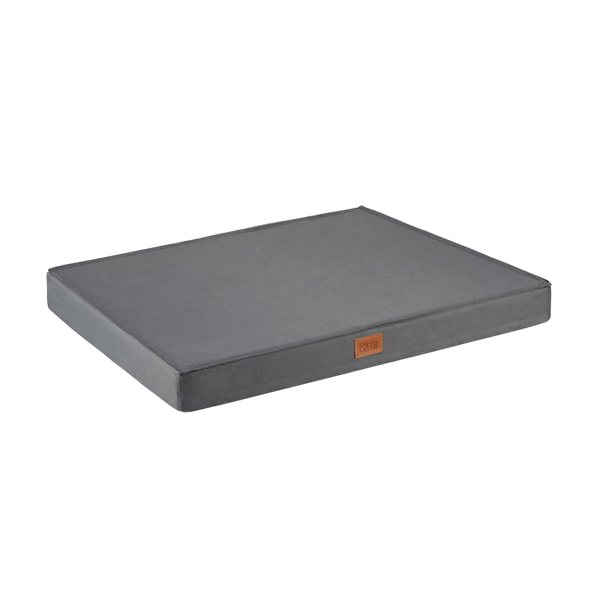 Orthopedic Egg-Crate Foam Dog Bed — Water-Resistant, Large (Grey)
