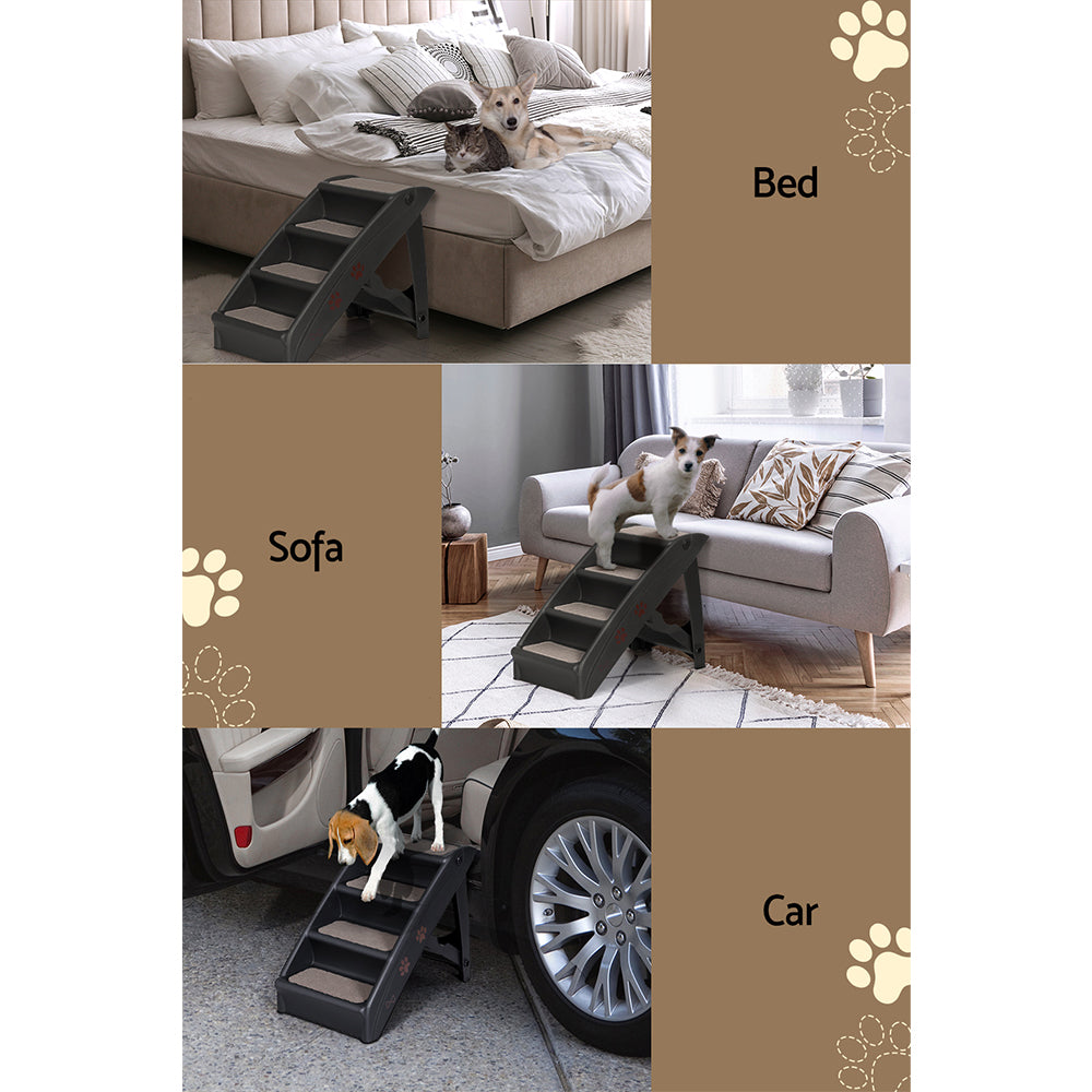 Foldable Pet Ramp Stairs — For Bed, Sofa & Car