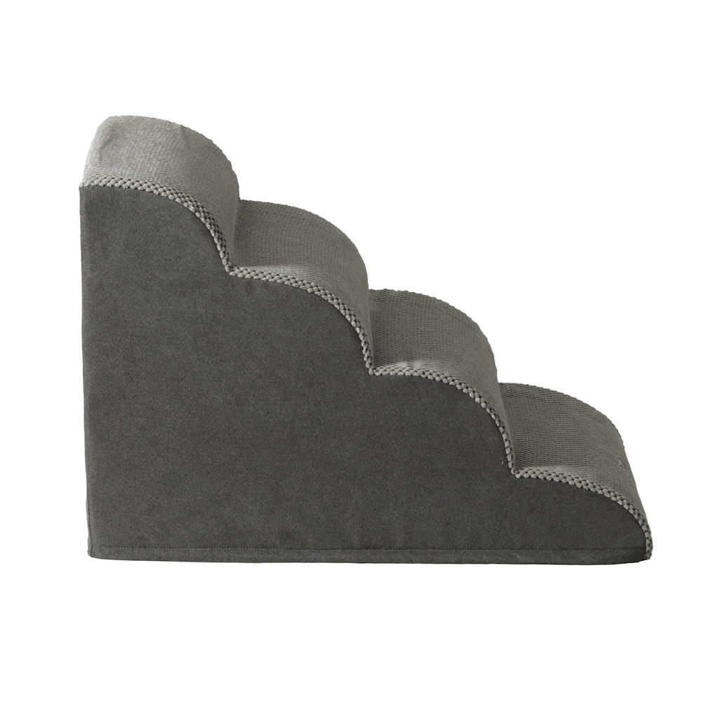 4-Step Foam Pet Stairs — Non-Slip Steps for High Beds
