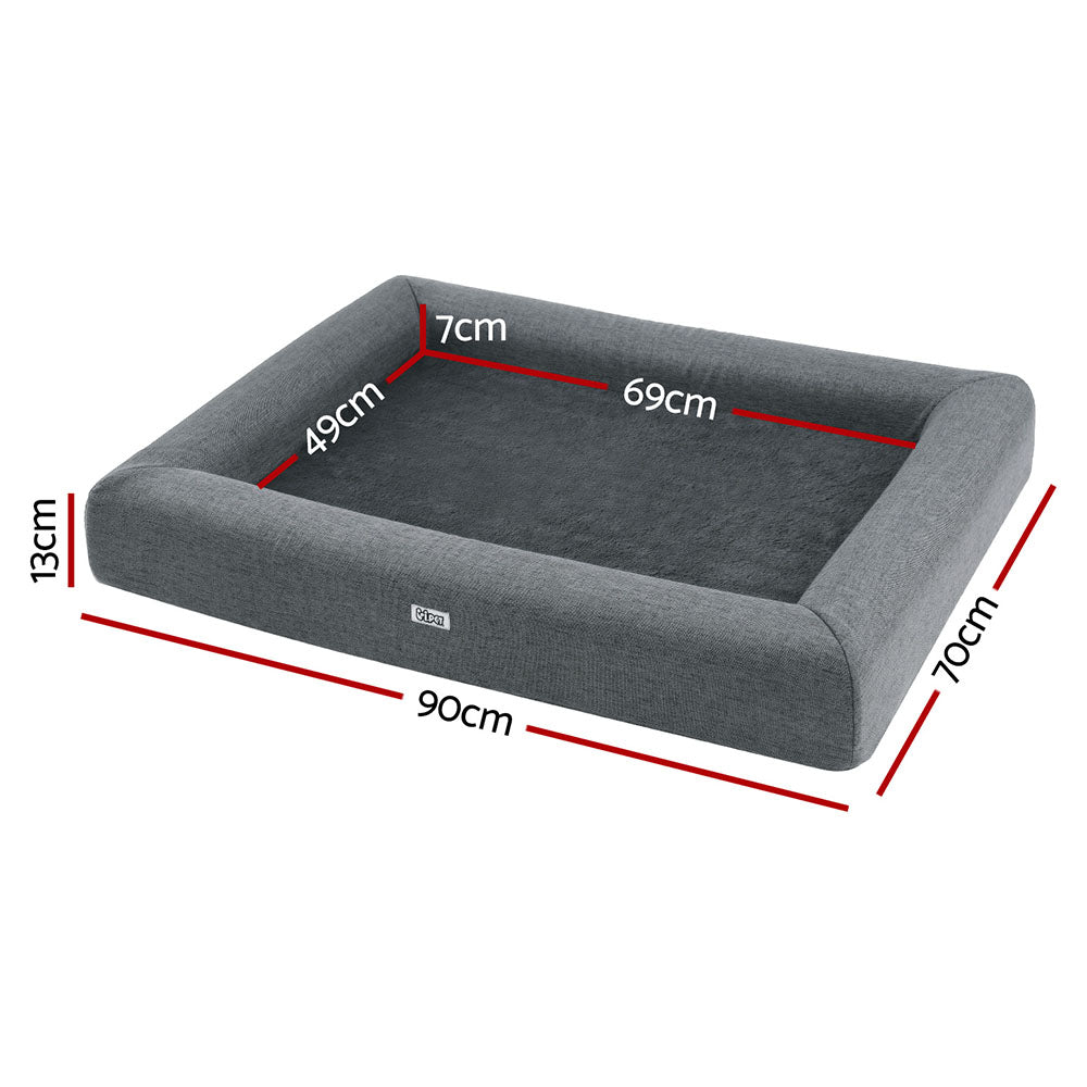 Calming Sofa Cushion Pet Bed — Removable Washable Cover, 90cm