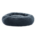 Calming Donut Pet Bed - Soft Plush, 90cm (Dark Grey)