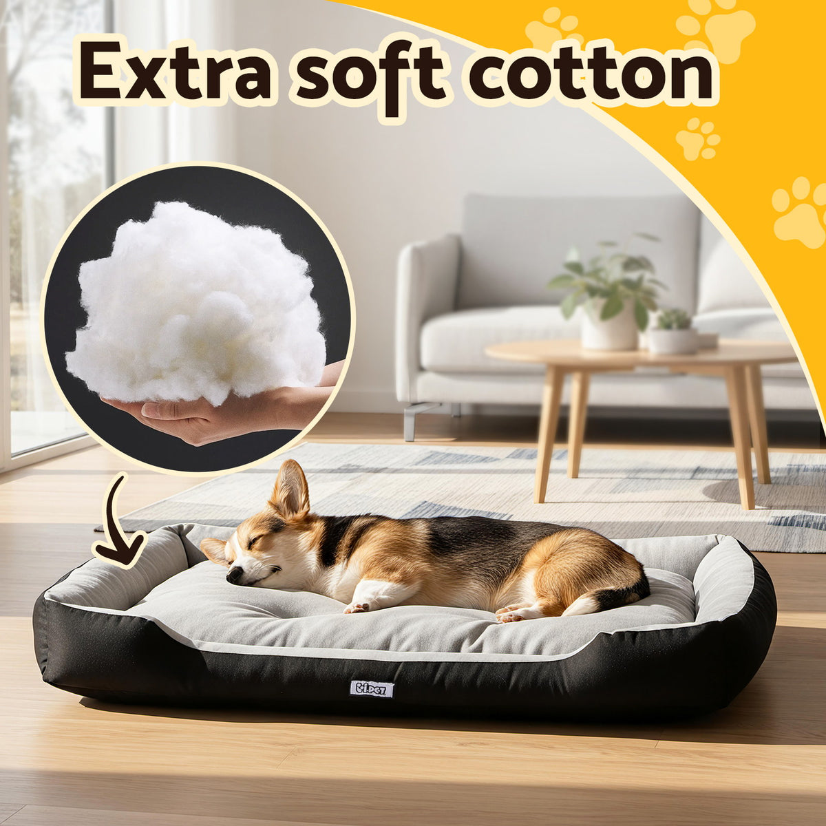 Extra-Large Dog Bed Mat — Soft Washable Cushion, 120cm