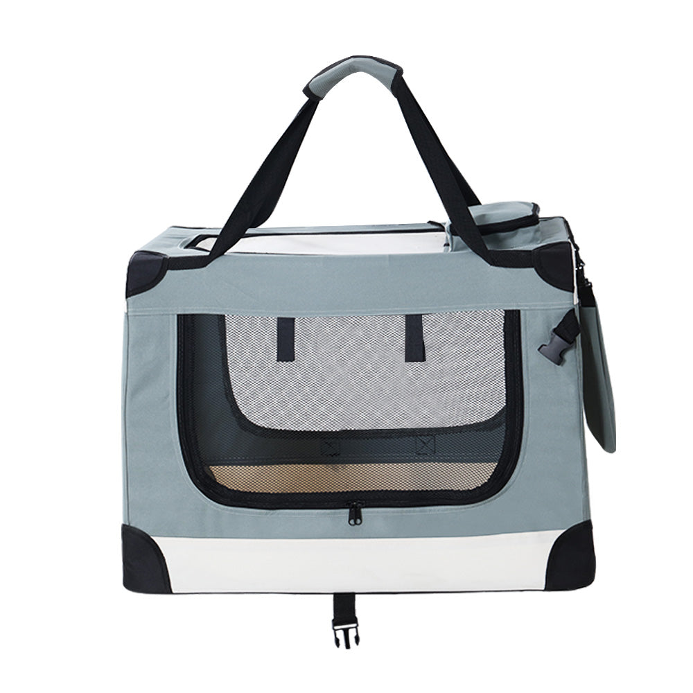 Soft Pet Travel Crate — Foldable Carrier, Large 70cm
