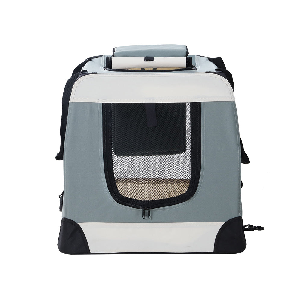 Soft Pet Travel Crate — Foldable Carrier, Large 70cm