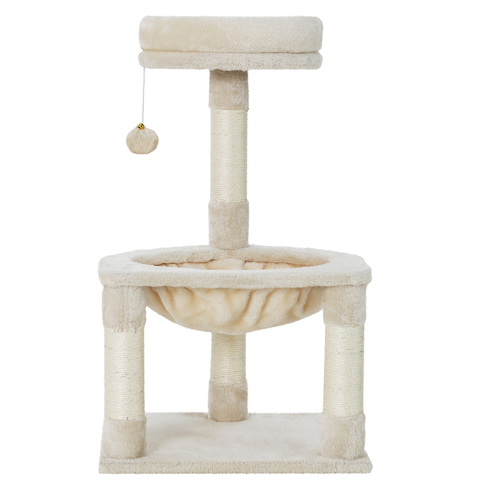 Compact Cat Tree 69cm — Scratching Post with Perch & Condo