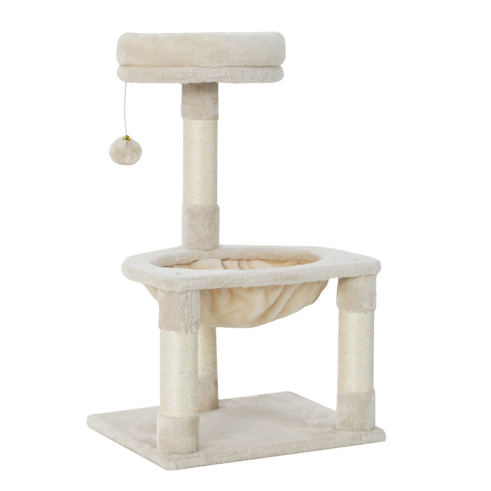 Compact Cat Tree 69cm — Scratching Post with Perch & Condo