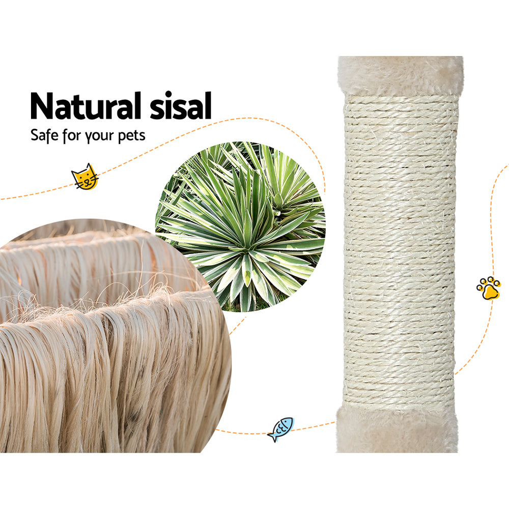 Compact Cat Tree 69cm — Scratching Post with Perch & Condo