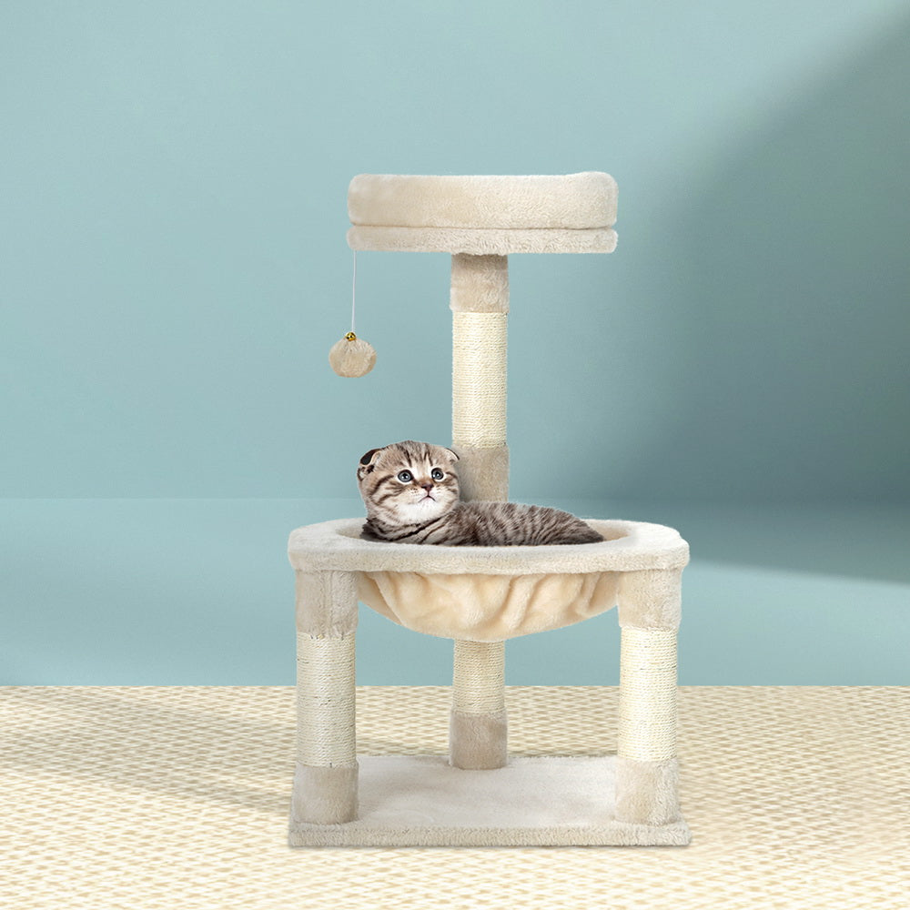 Compact Cat Tree 69cm — Scratching Post with Perch & Condo