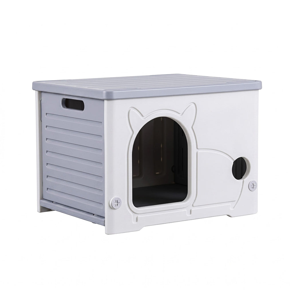 Weatherproof Outdoor Cat House — Stackable Insulated Shelter