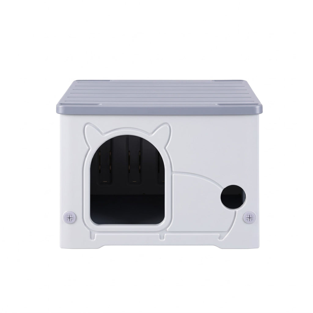 Weatherproof Outdoor Cat House — Stackable Insulated Shelter