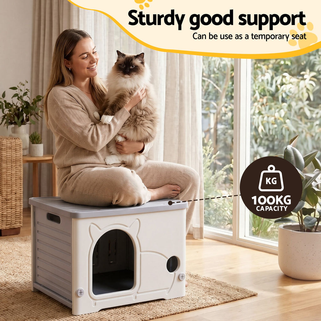 Weatherproof Outdoor Cat House — Stackable Insulated Shelter