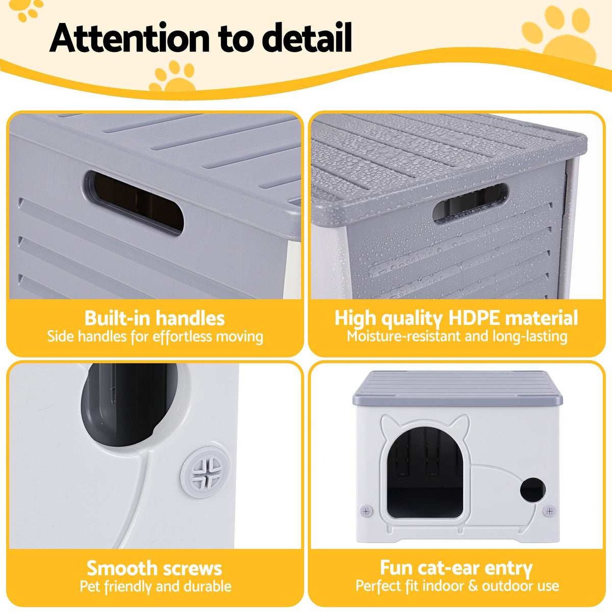 Weatherproof Outdoor Cat House — Stackable Insulated Shelter