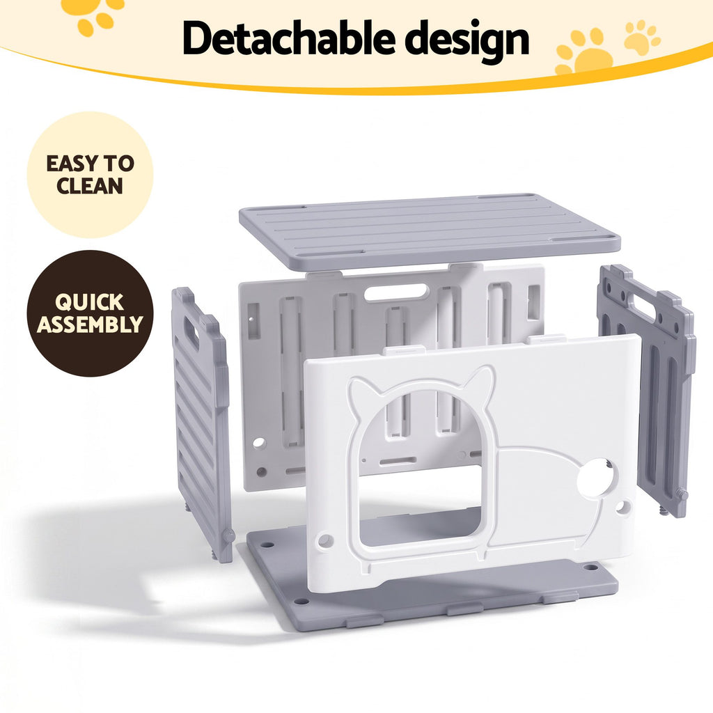 Weatherproof Outdoor Cat House — Stackable Insulated Shelter