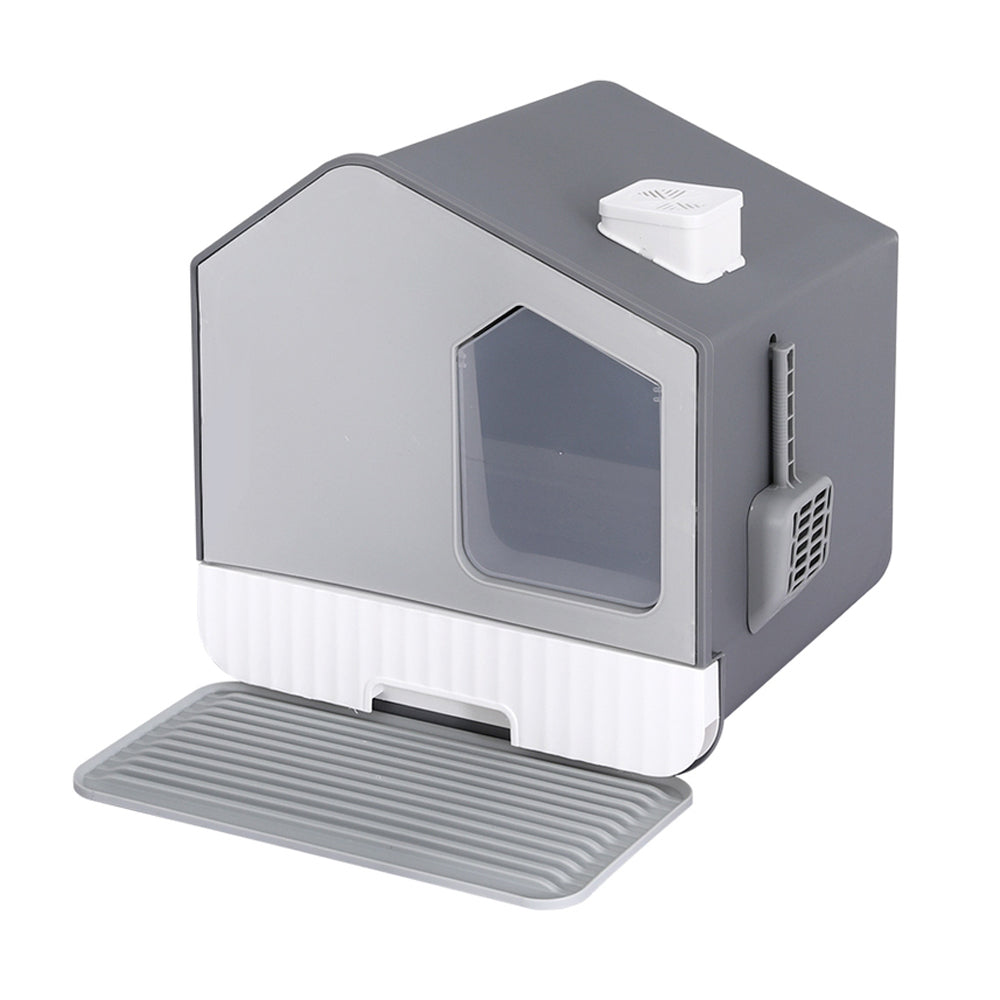 Enclosed Cat Litter Box with Lid — Large, Odour-Control Hood