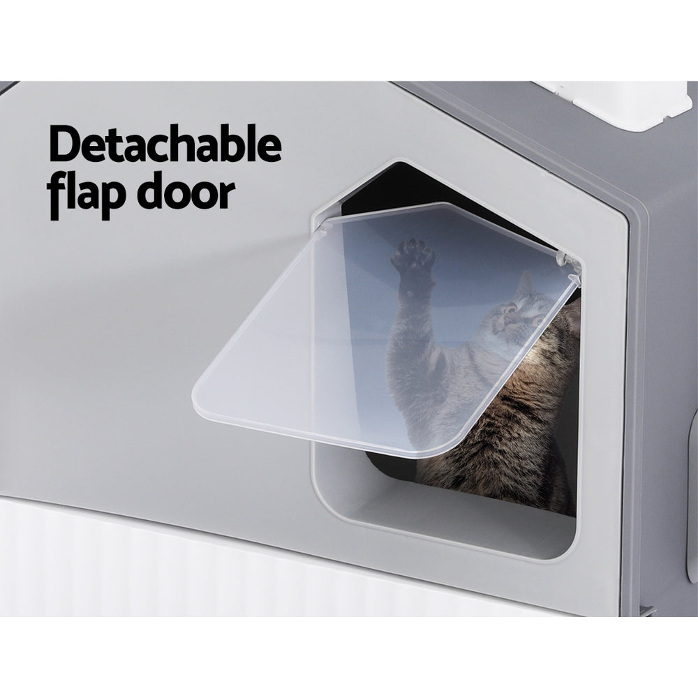 Enclosed Cat Litter Box with Lid — Large, Odour-Control Hood