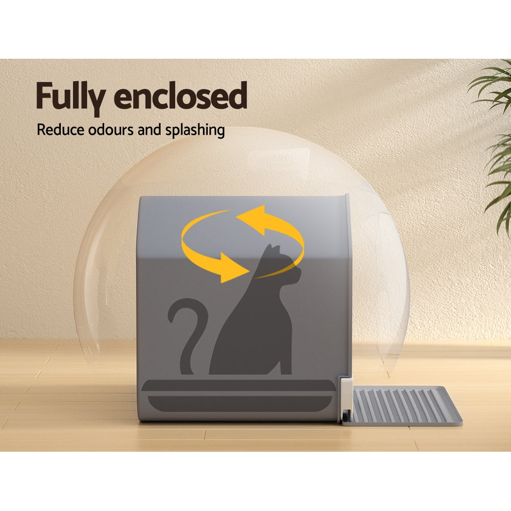 Enclosed Cat Litter Box with Lid — Large, Odour-Control Hood