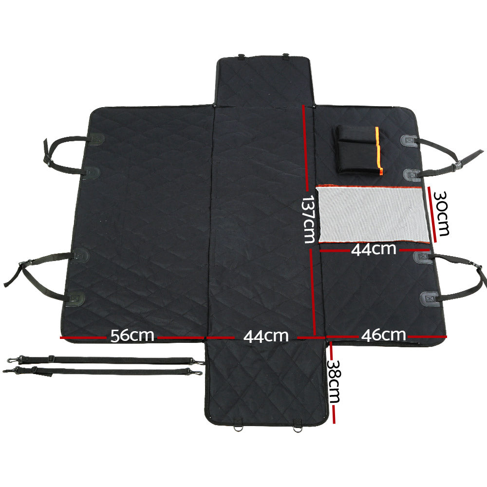 Waterproof Dog Car Seat Cover — Back Seat Hammock with Mesh Window