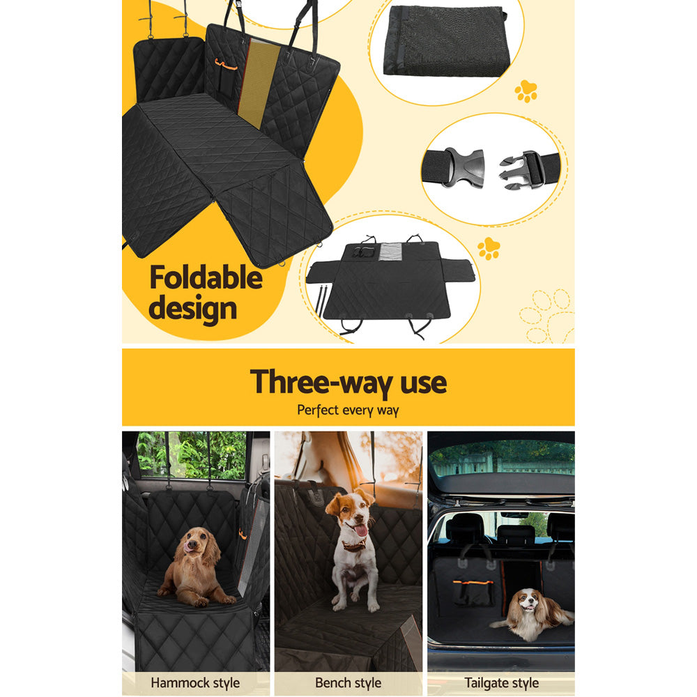 Waterproof Dog Car Seat Cover — Back Seat Hammock with Mesh Window