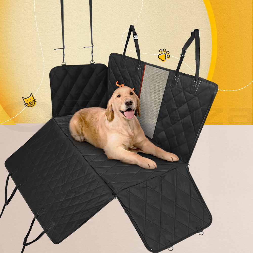 Waterproof Dog Car Seat Cover — Back Seat Hammock with Mesh Window