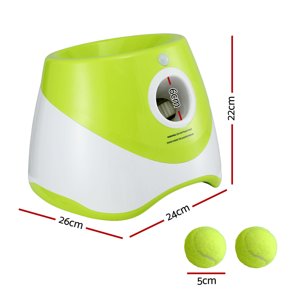 Automatic Dog Ball Launcher — 6 Balls, 3/6/9m Throw Distance