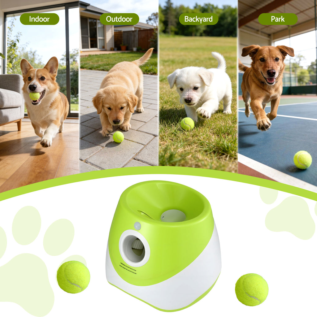Automatic Dog Ball Launcher — 6 Balls, 3/6/9m Throw Distance