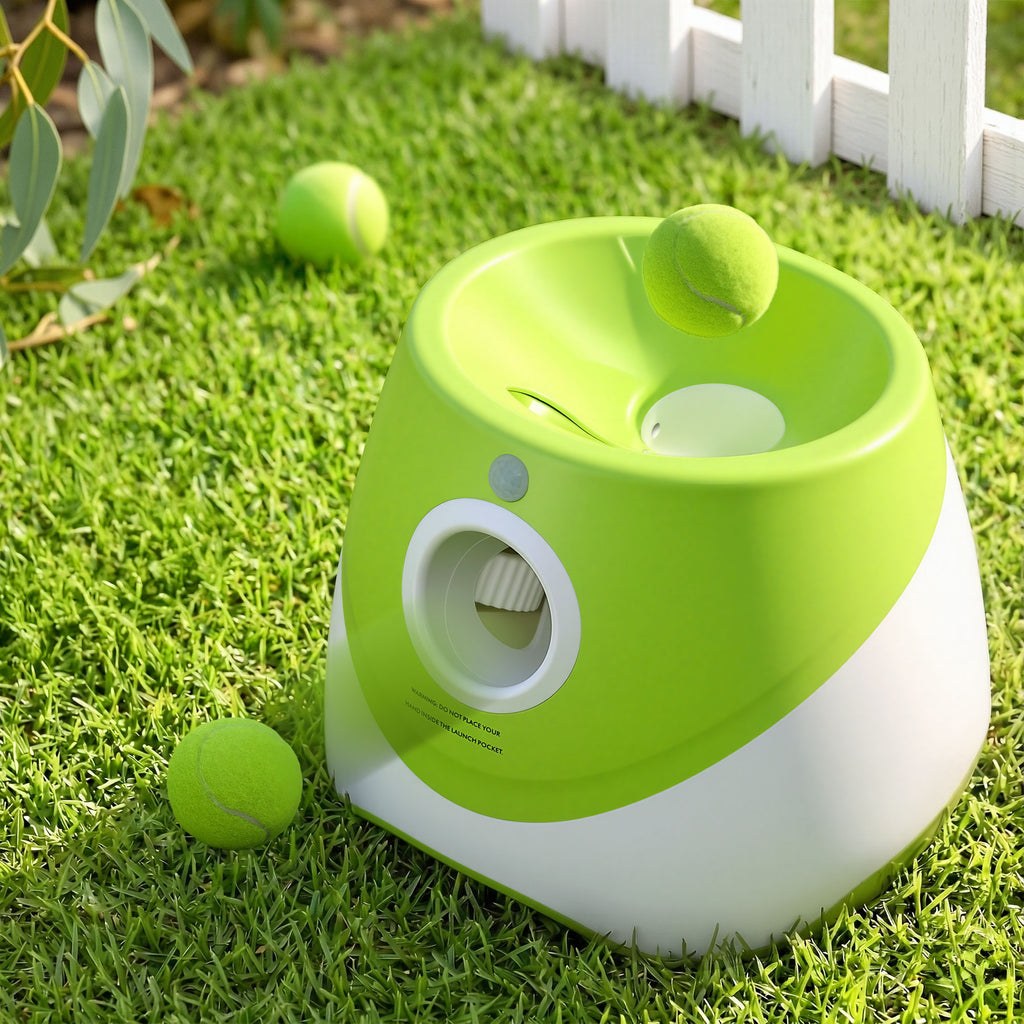 Automatic Dog Ball Launcher — 6 Balls, 3/6/9m Throw Distance