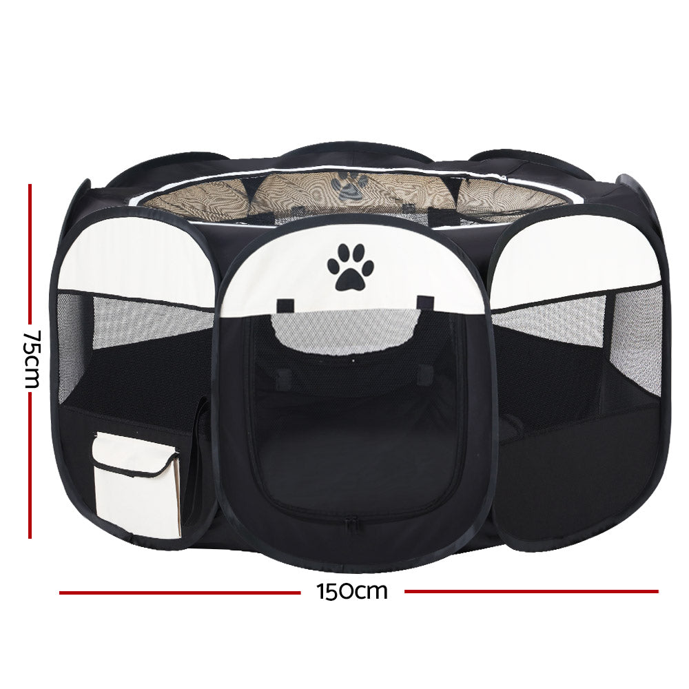 Pop-Up Dog Playpen Tent — Portable Pet Fence, 3XL