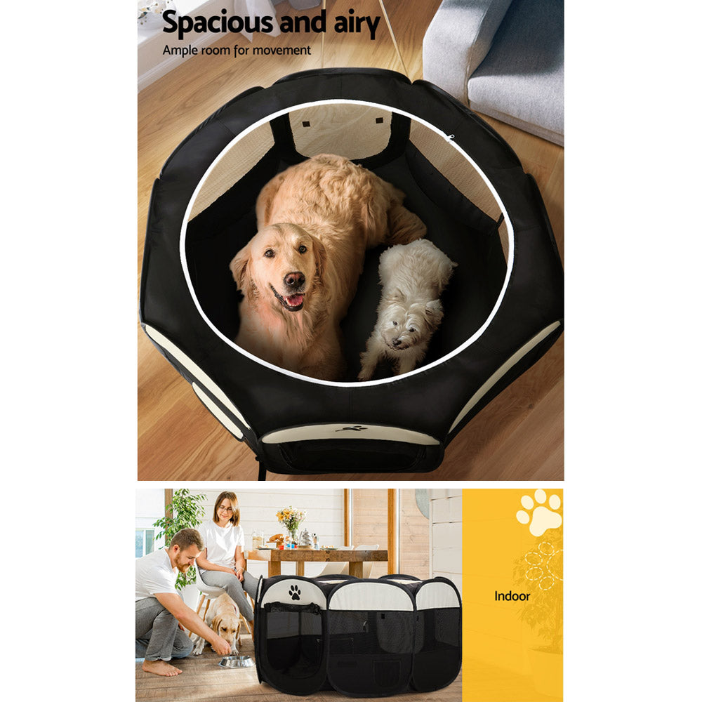 Pop-Up Dog Playpen Tent — Portable Pet Fence, 3XL