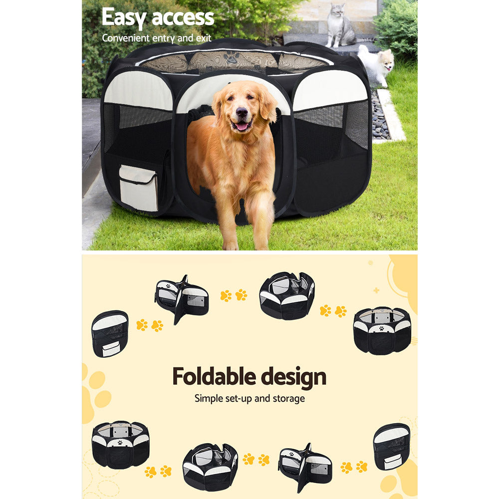 Pop-Up Dog Playpen Tent — Portable Pet Fence, 3XL