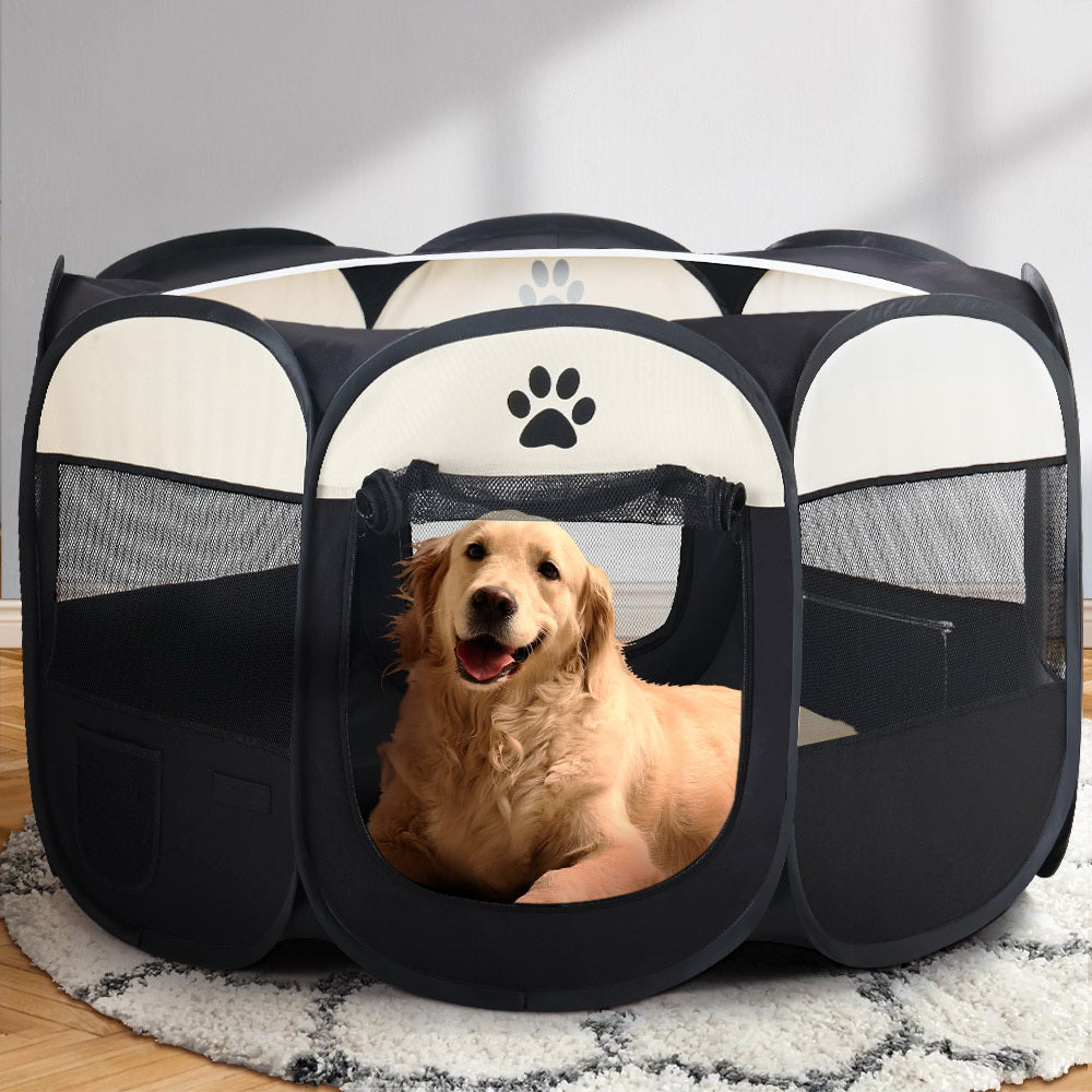 Pop-Up Dog Playpen Tent — Portable Pet Fence, 3XL