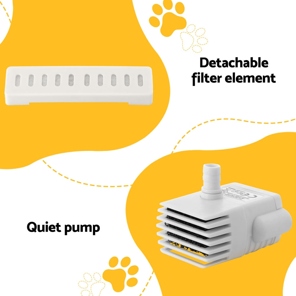 2L Pet Water Fountain — Filtered Automatic Drinking Dispenser