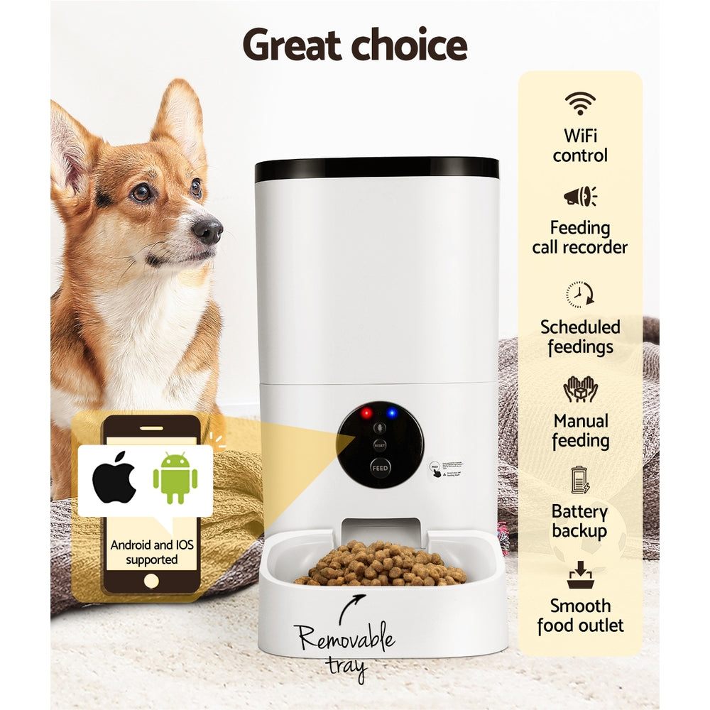 6L Smart Wi-Fi Automatic Pet Feeder — App-Controlled Meal Timer