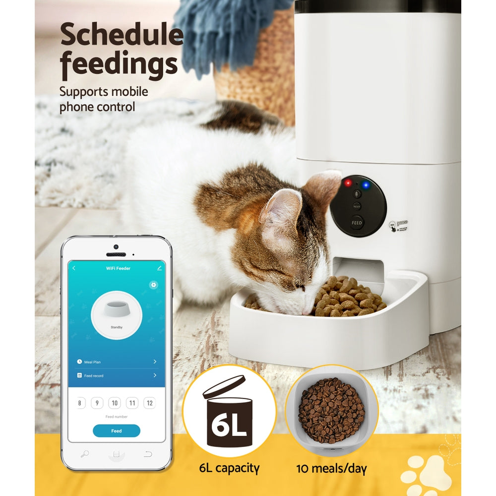 6L Smart Wi-Fi Automatic Pet Feeder — App-Controlled Meal Timer