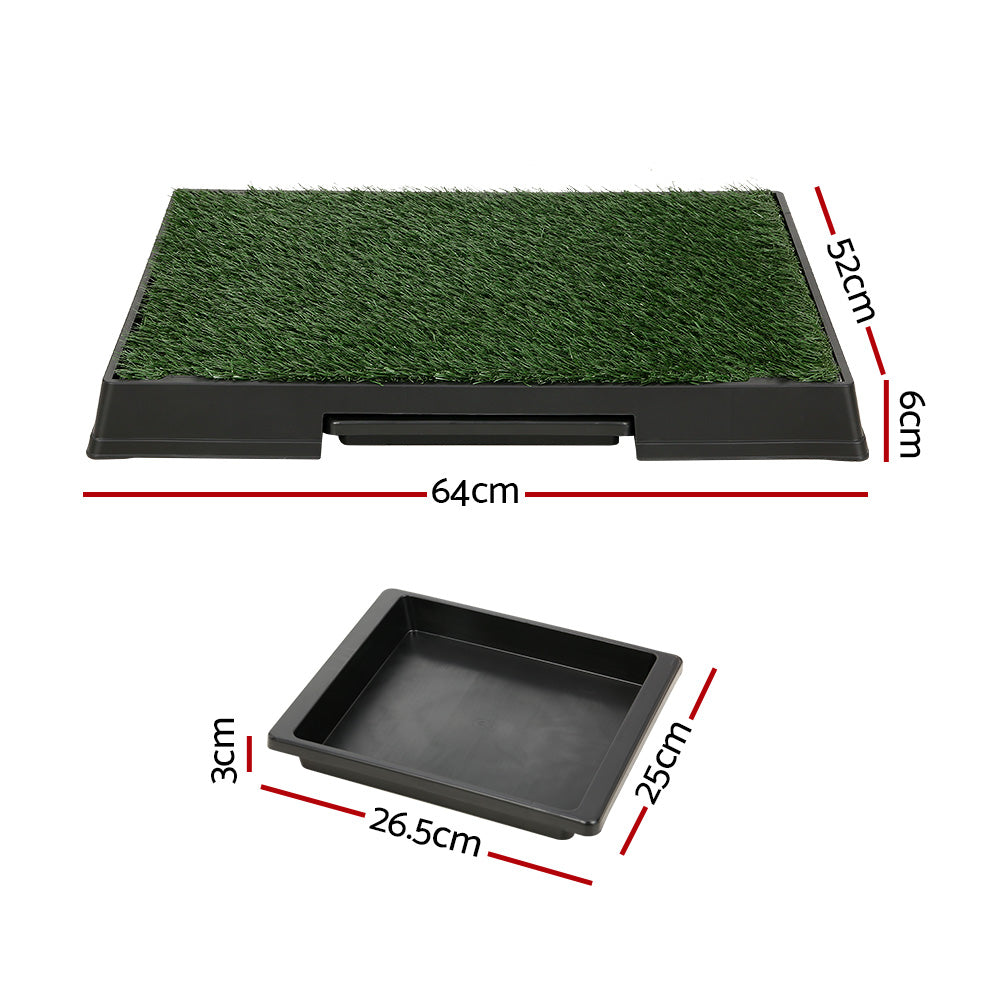 Indoor Dog Grass Potty — Portable Toilet Tray with Artificial Turf