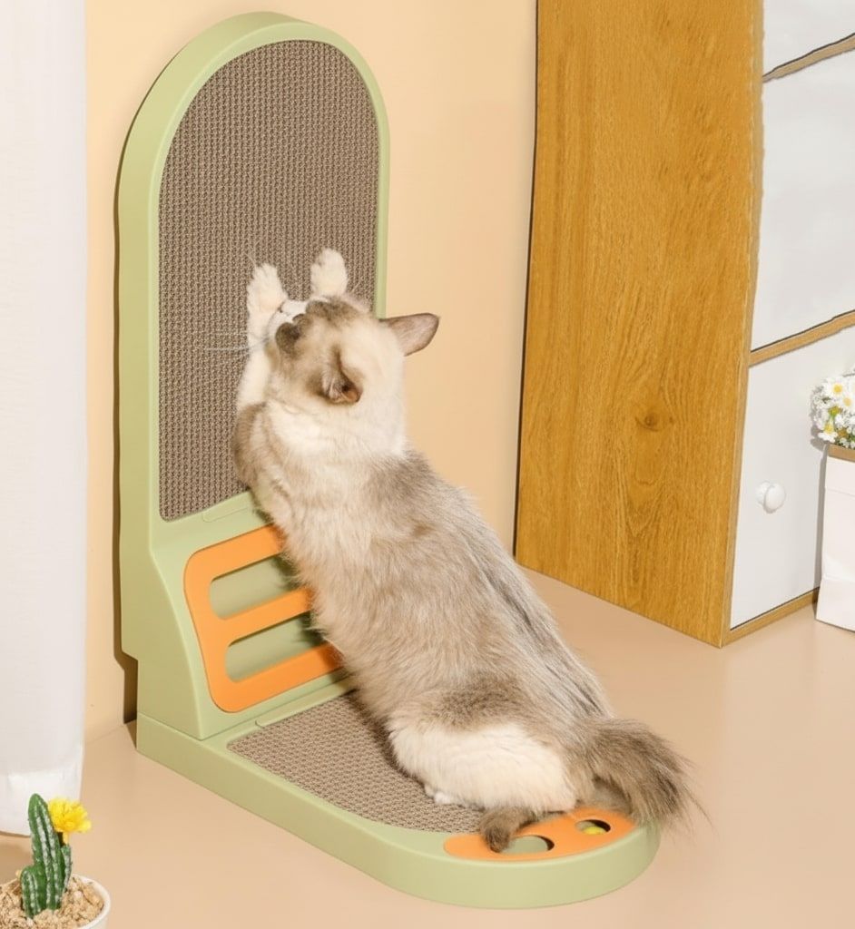Vertical Cat Scratching Board — Durable Corrugated Wall Scratcher