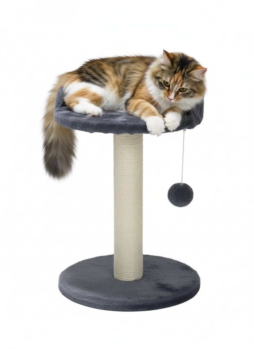 Cat Tree Tower with Plush Perch, Condo & Scratching Posts