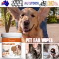 Pet Ear Cleaning Wipes - Gentle Deodorising Wipes for Dogs & Cats