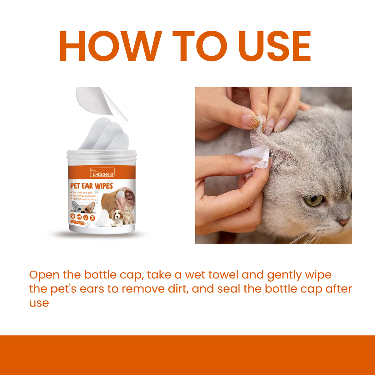 Pet Ear Cleaning Wipes - view 6