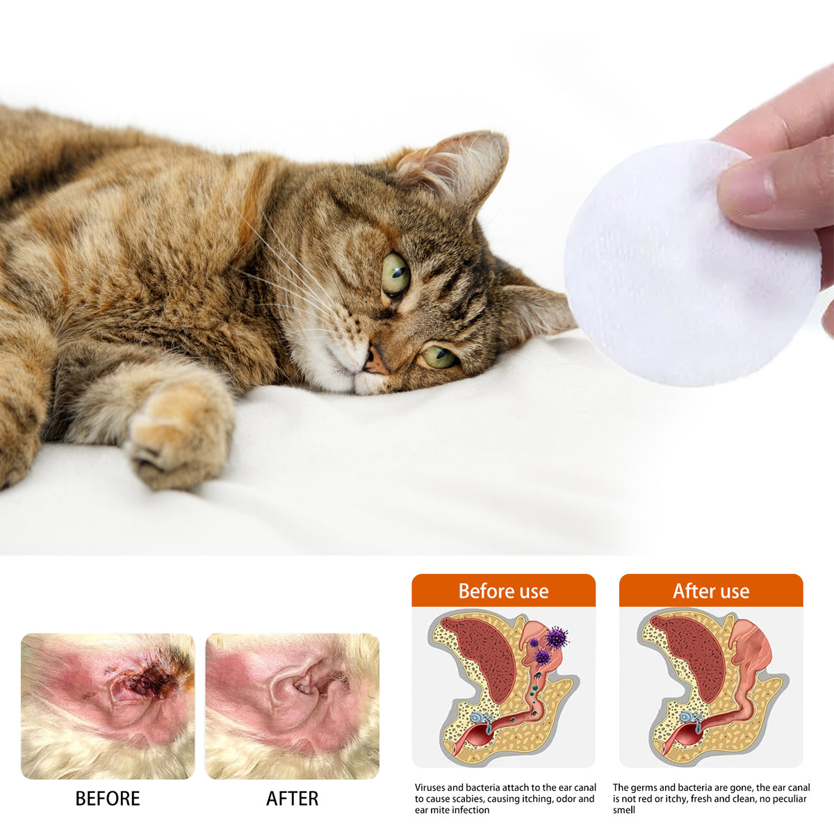 Pet Ear Cleaning Wipes - view 8
