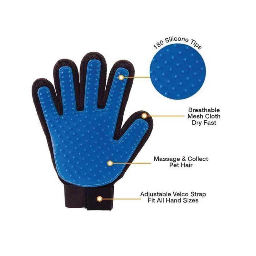 2-in-1 Deshedding & Massage Glove — Dog & Cat Grooming