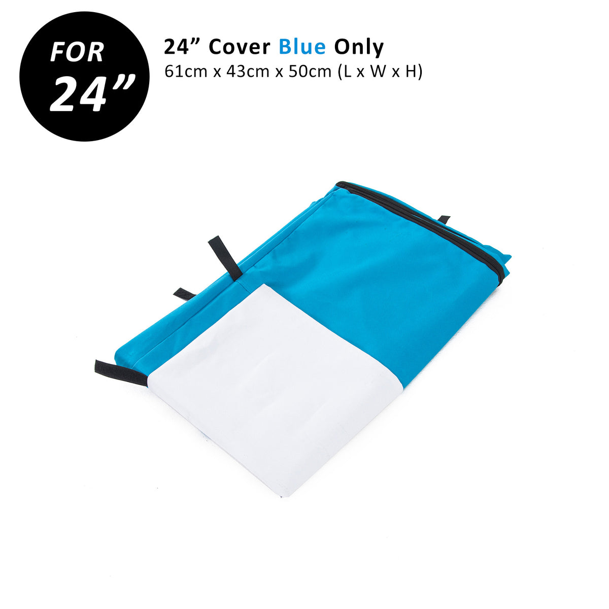 Dog Crate Cover — Fits 24in Wire Cage (Blue)