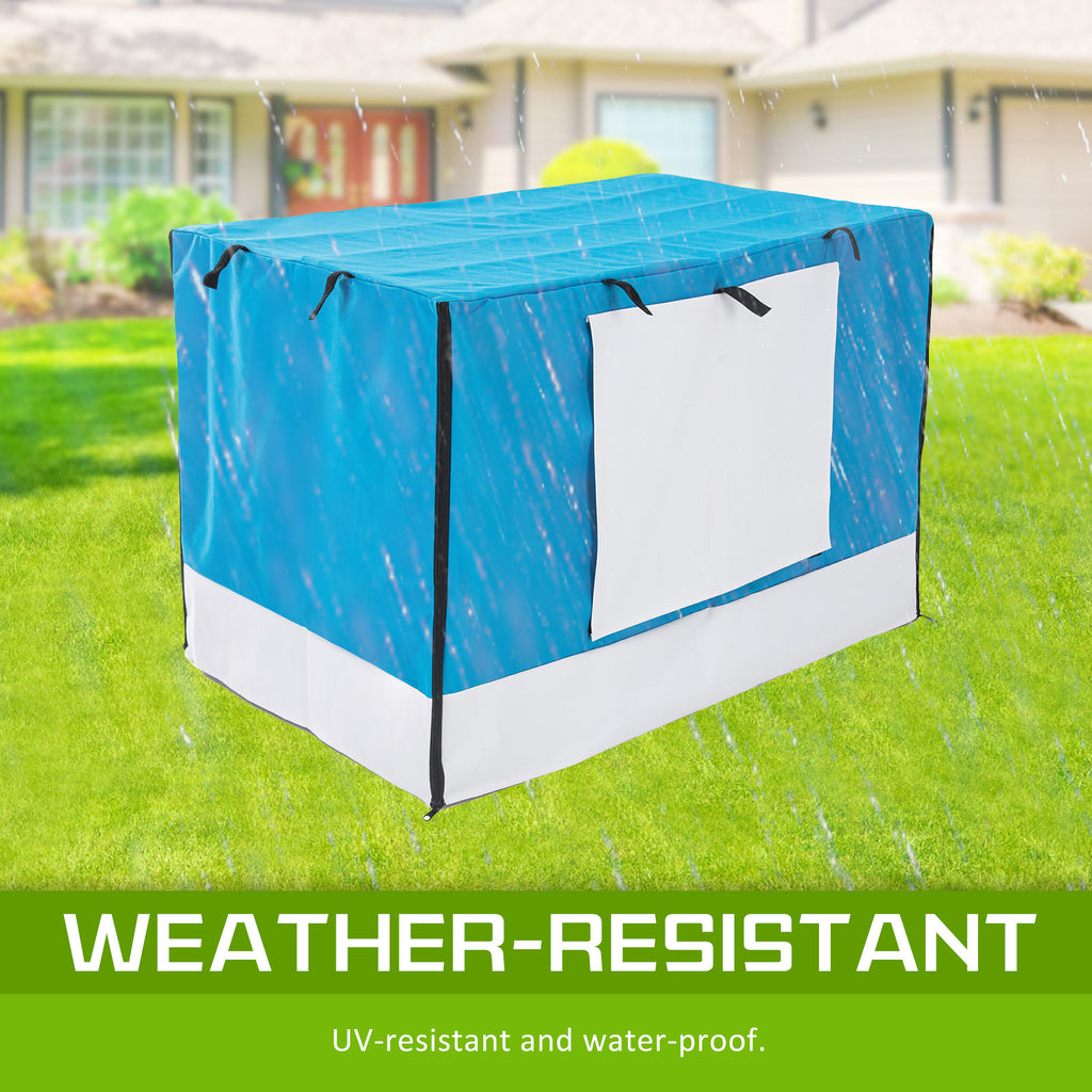 Dog Crate Cover — Fits 24in Wire Cage (Blue)
