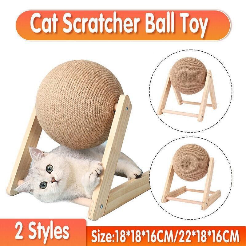 Natural Sisal Cat Scratching Ball — Scratcher Toy & Claw Saver