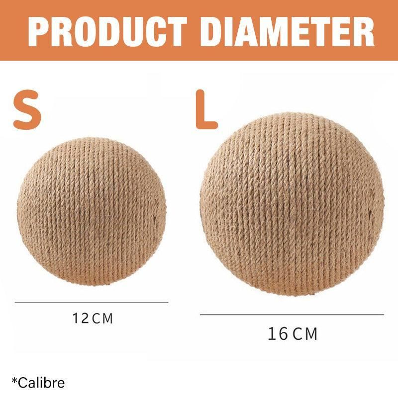 Natural Sisal Cat Scratching Ball — Scratcher Toy & Claw Saver