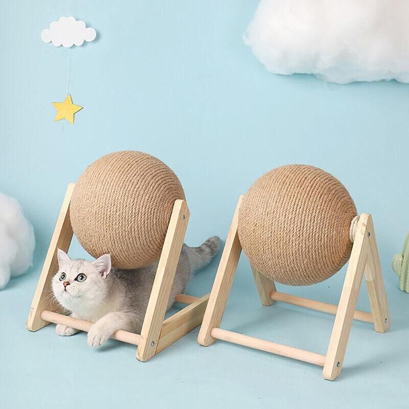 Natural Sisal Cat Scratching Ball — Scratcher Toy & Claw Saver