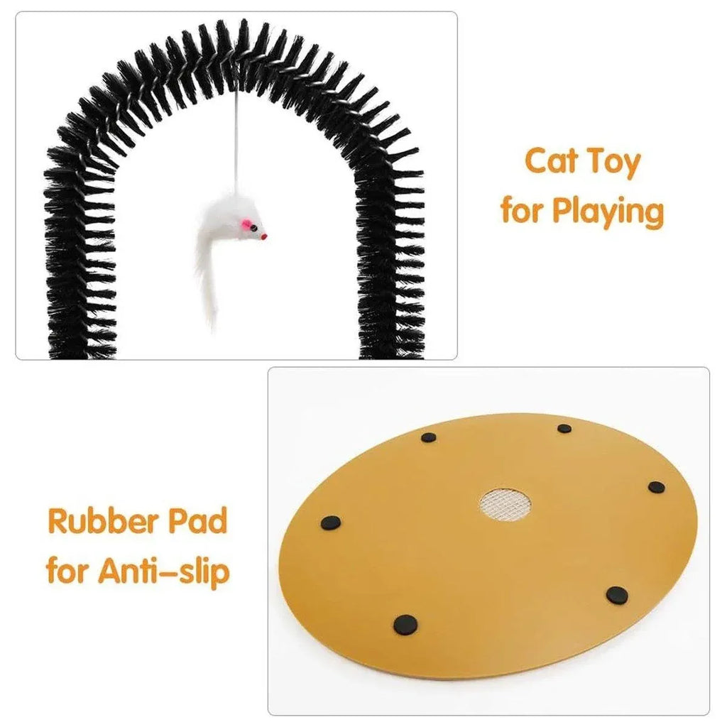 Arch Self-Groomer for Cats — Scratching & Massage Brush