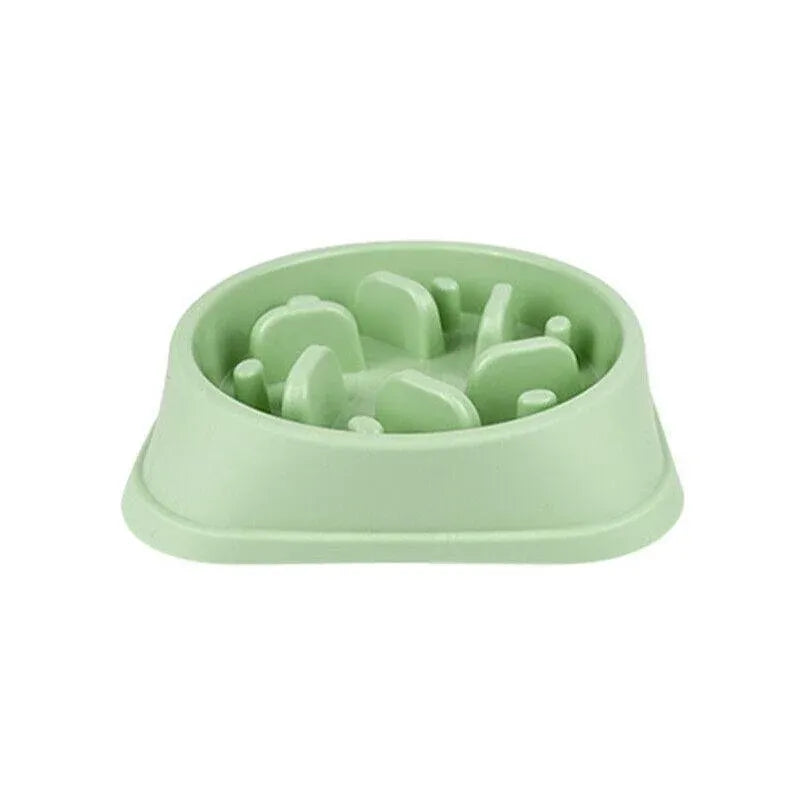 Slow Feeder Dog Bowl — Large, Non-Slip (Green)