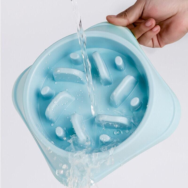 Slow Feeder Dog Bowl — Large, Non-Slip (Green)
