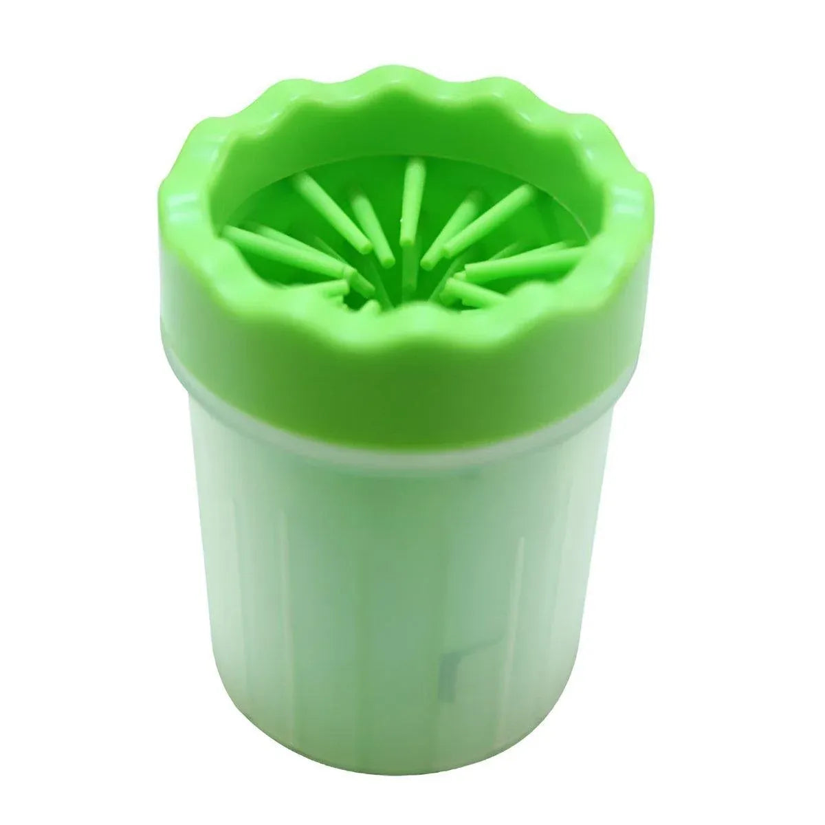 Dog Paw Cleaner Cup — Silicone Bristle Paw Washer (Green)