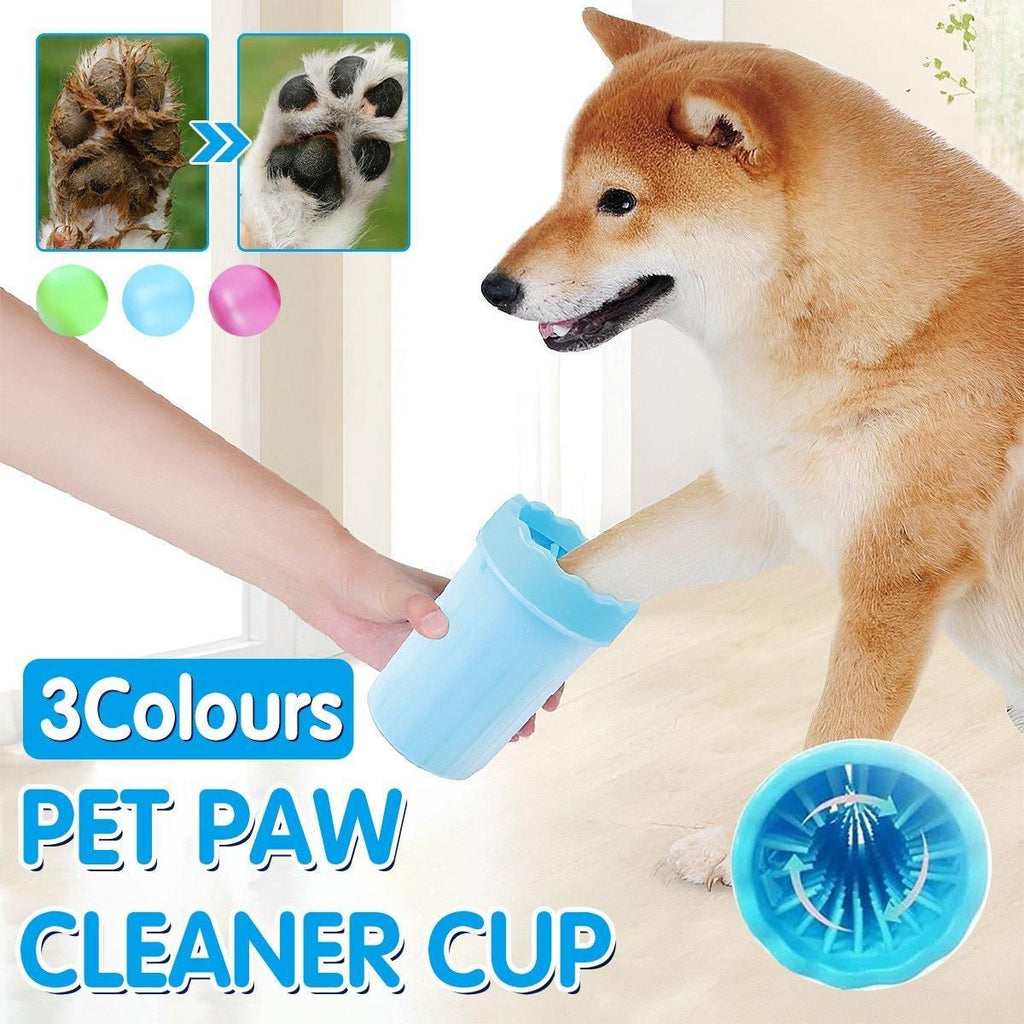 Dog Paw Cleaner Cup — Silicone Bristle Paw Washer (Green)